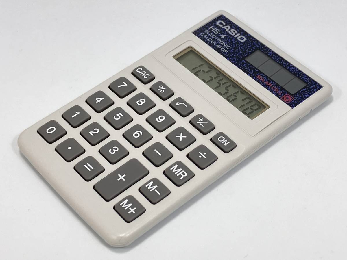  unused! CASIO Casio solar calculator count machine HS-4 rare! free shipping!