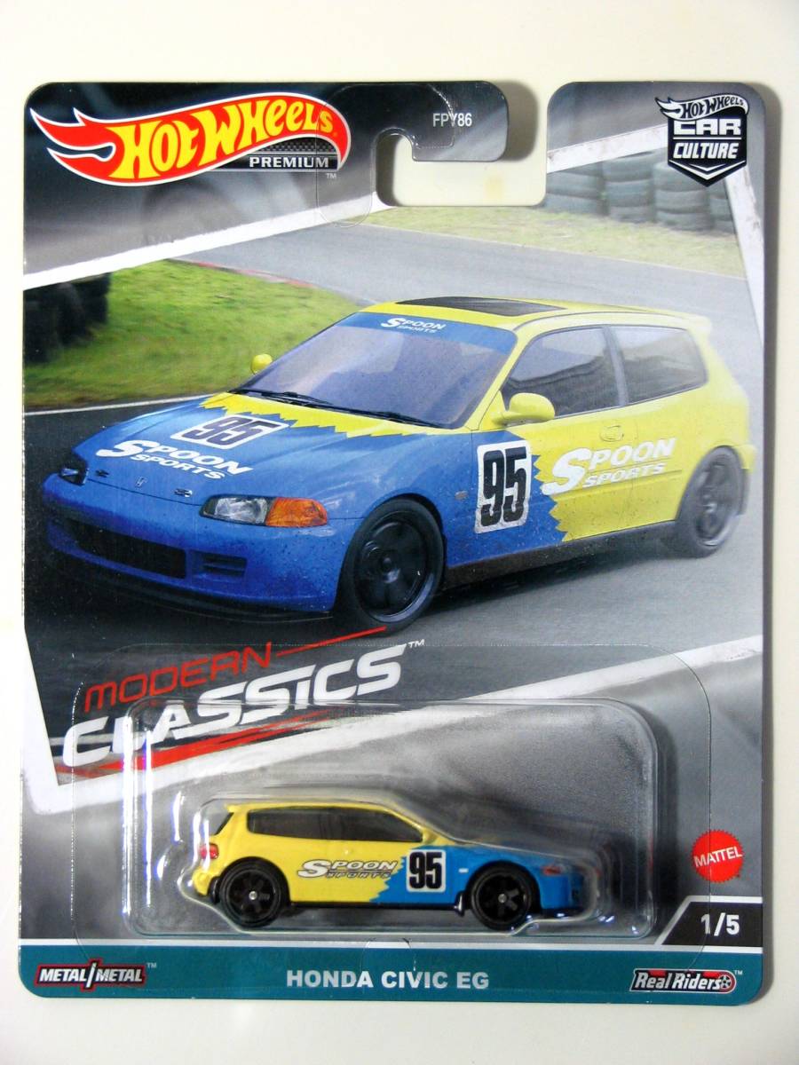 ホットウィール　ホットホイール　hot　wheels　CR-X　’99 HONDA CIVIC TYPE R　ホンダシビックEG　SPOON　スプーン　タイプR_画像2