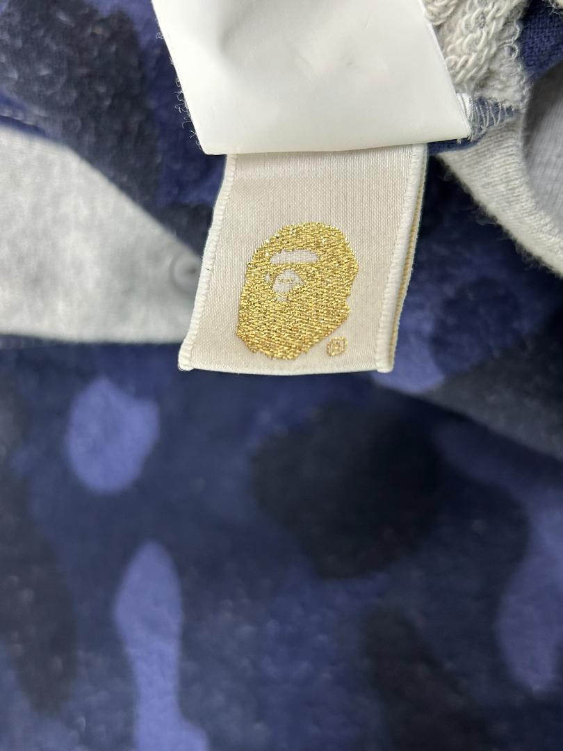 A BATHING APE cardigan M size duck pattern navy 