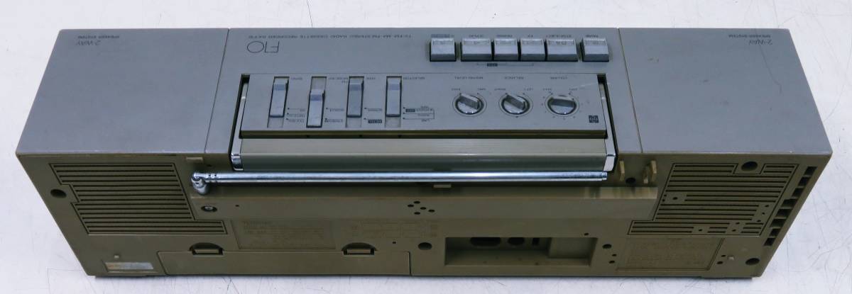 (21)ナショナル RX-F10 TV-FM-AM-FM STEREO RADIO CASSETTE RECORDER