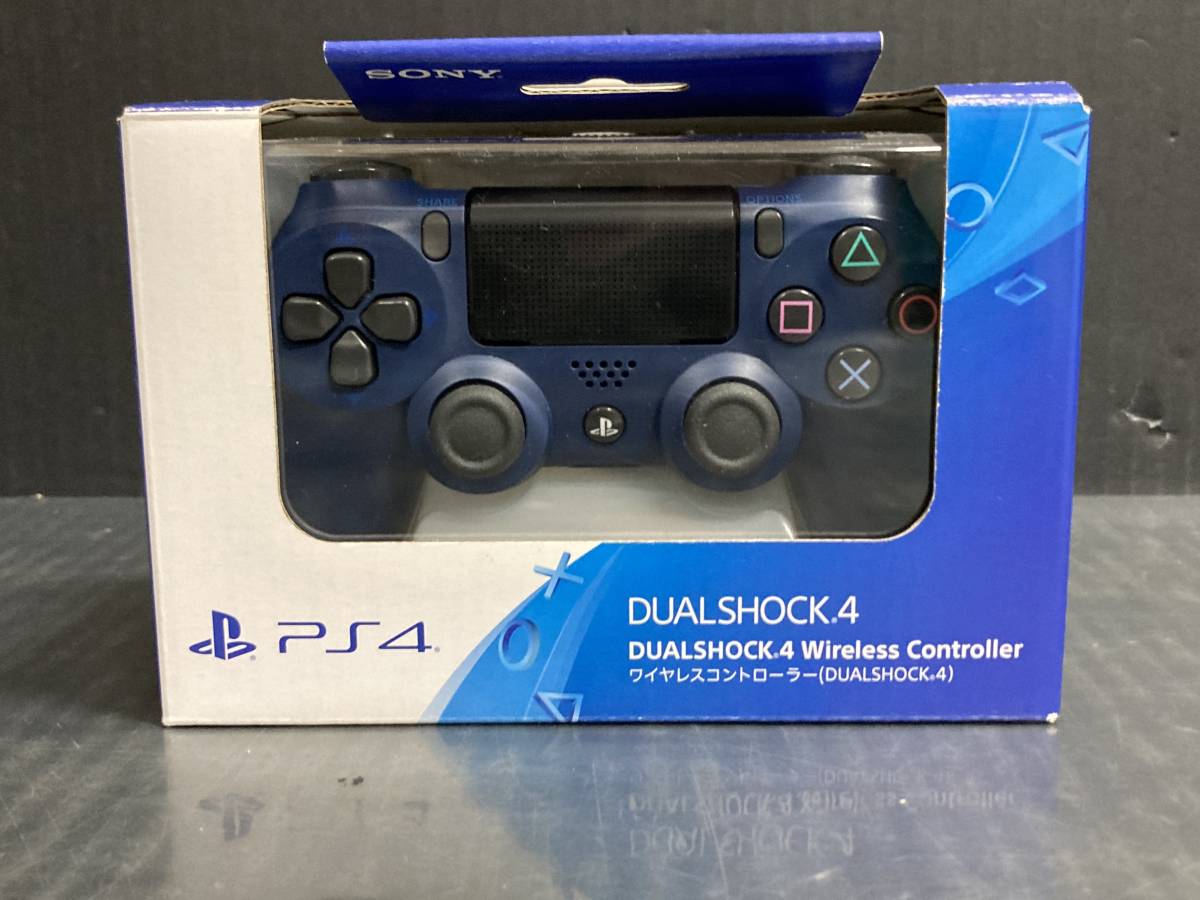 □【ジャンク】PS4用 ワイヤレスコントローラー デュアルショック４ Dualshock4 ミッドナイトブルー[CUH-ZCT2J]_画像1