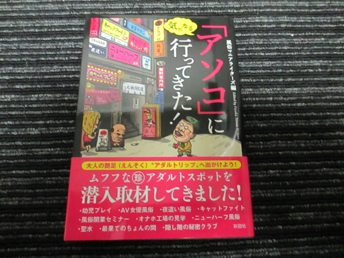 ☆初版 帯付き☆気になる「アソコ」に行ってきた！ 風俗マニアライターズ編 彩図社 送料全国一律：185円 AV女優/夜這い/ちょんの間_画像1