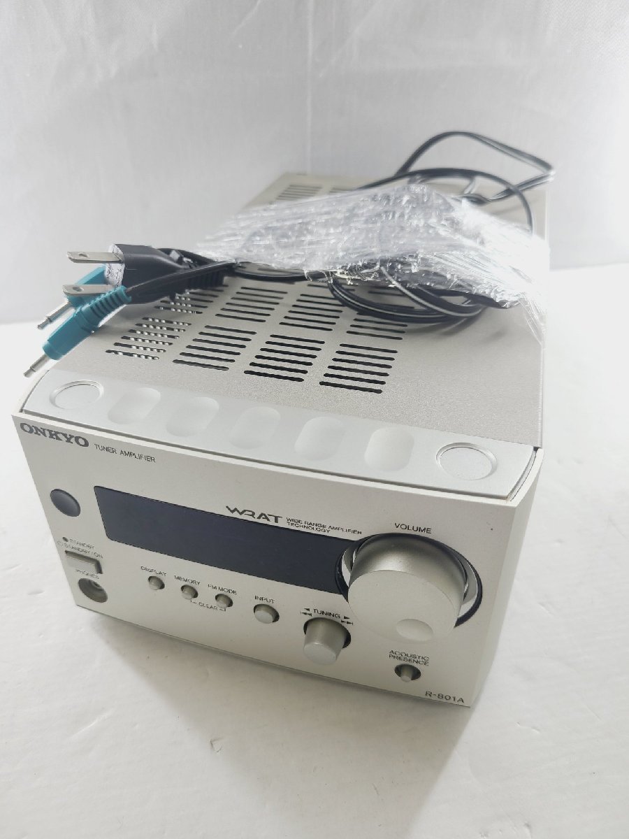 ONKYO オンキョー R-801A チューナー アンプ TUNER AMPLIFIER 動作確認済_画像1