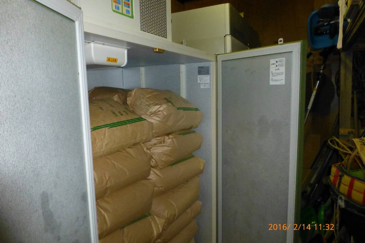 2023年新米有機玄米15kg　どうき農園☆旧東加茂郡下山村の米ミネアサヒ_米冷蔵庫保管状況です。