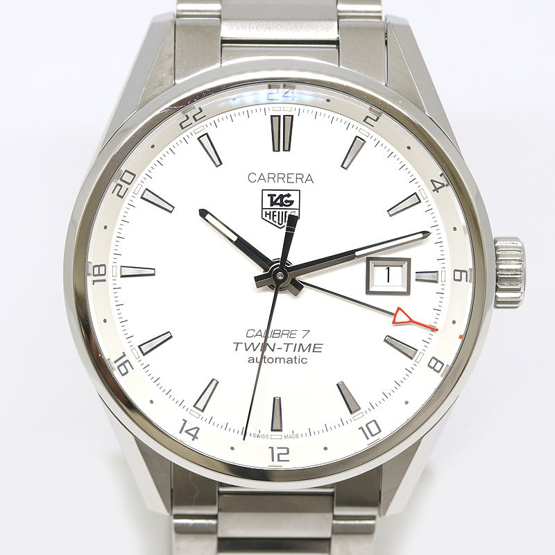 TAG HEUER タグホイヤー カレラキャリバー７ ツインタイム WAR2011.BA0723 自動巻き メンズ 腕時計 (質屋 藤千商店)