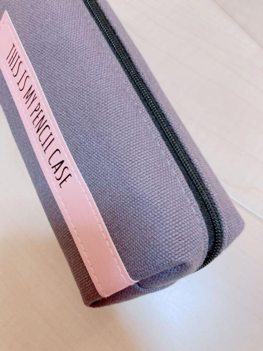 ペンケース　筆箱　化粧ポーチ　韓国　文房具　コンパクト　紫　くすみ色　入学式　新学期