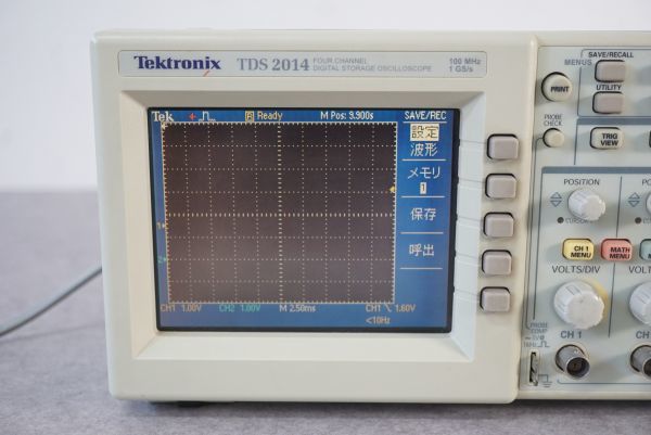 [QS][A4010610] Tektronix テクトロニクス TDS2014 デジタルストレージ オシロスコープ 電源コード付き_画像3