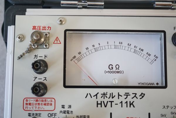 [QS][A4005412] SOUKOU 双興電機製作所 HVT-11K ハイボルトテスタ 高圧絶縁抵抗計 ケーブル付き_画像8