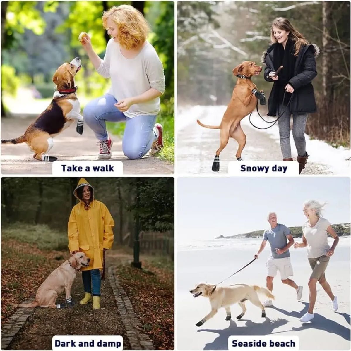 犬 靴 ドッグブーツ 犬 お散歩シューズ 撥水素材 ペットの靴 履かせやすい 丈夫 散歩 