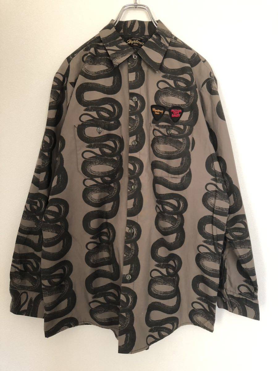 HYSTERIC GLAMOUR Snake Loop shirts カーキ ヒステリック HYSTERIC GLAMOUR Snake Loop shirts カーキ ヒステリック