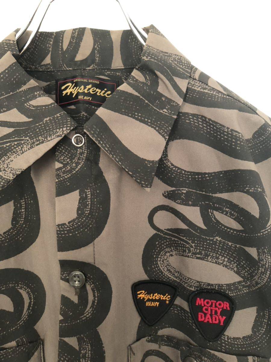 HYSTERIC GLAMOUR Snake Loop shirts カーキ ヒステリックグラマー
