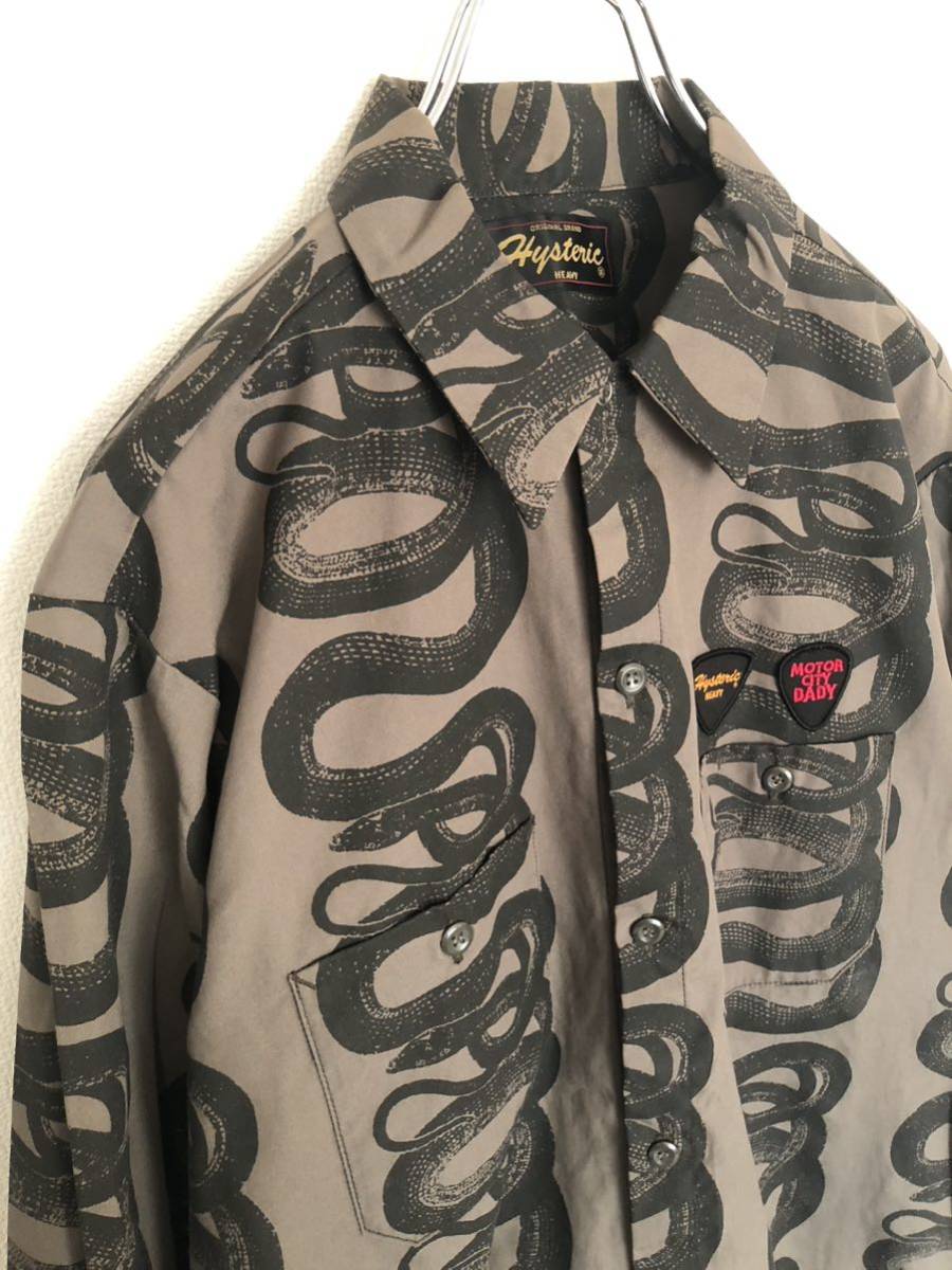 HYSTERIC GLAMOUR Snake Loop shirts カーキ ヒステリックグラマー 