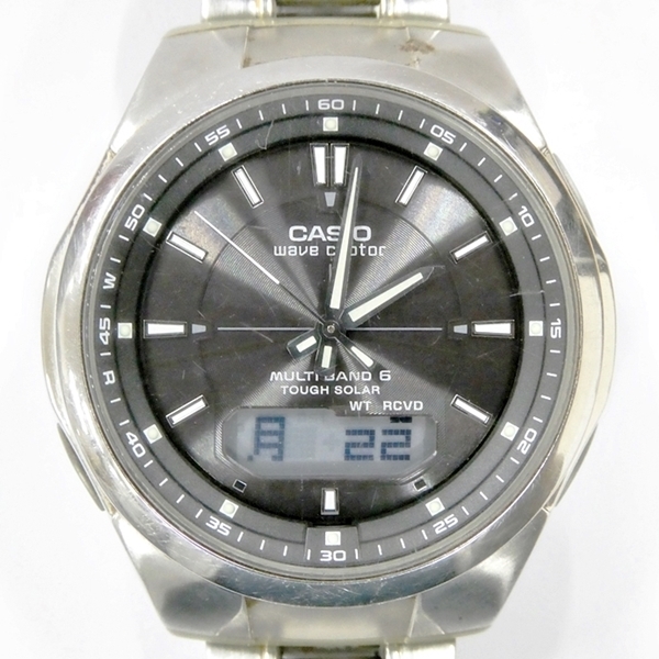 16 00-000000-00 [Y] CASIO カシオ wave ceptor ウェーブセプター WVA-M600 タフソーラー メンズ 腕時計 稼働品 福00_画像2