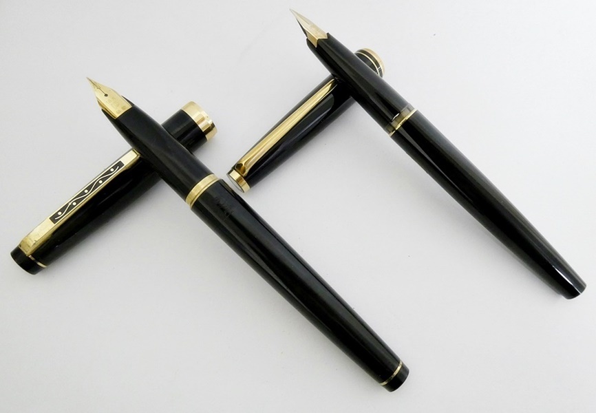 16 39-586523-16 [Y] 万年筆 2点まとめて PILOT パイロット ペン先18K 細軟 / モンブラン MONTBLANC 福39_画像1