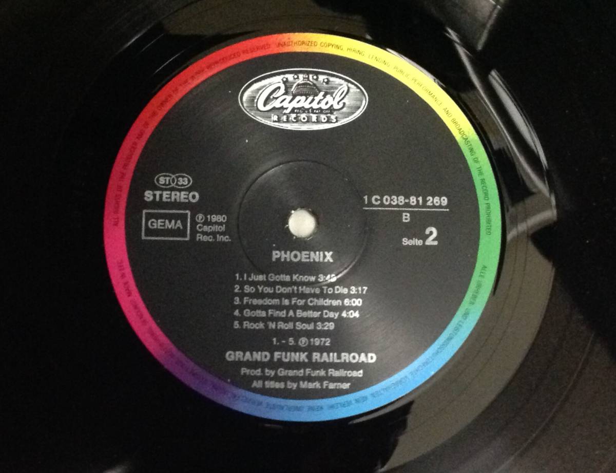 Grand Funk Railroad 1 lp album , Phoenix , Germany press_画像3