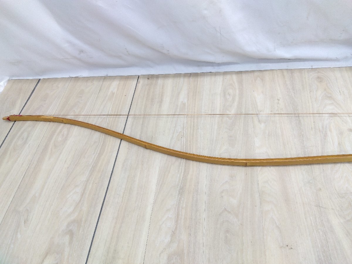  bow 2 pcs set . see .. approximately 500g( string contains ) large . -ply 10 . approximately 450g archery budo bow . bamboo bow 