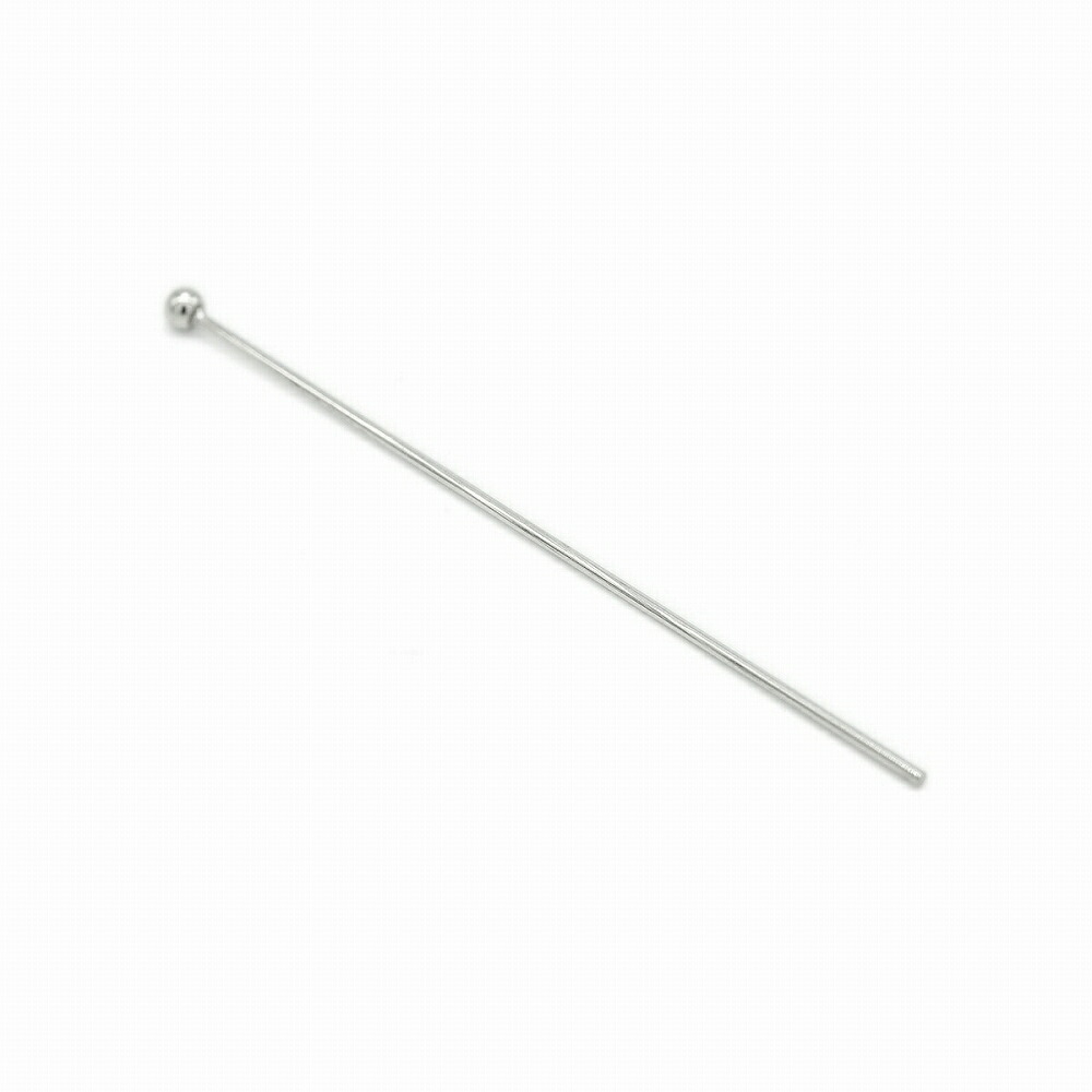 【1個売り】 ピンパーツ 14金 ホワイトゴールド 丸ピン 線径0.5mm 長さ30.0mm ぴん 線材｜手芸用品 金具 飾り パーツ 部品 K14WG 貴金属_画像2