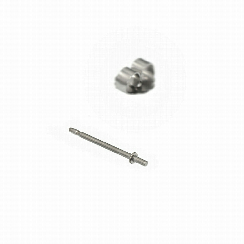 【10個売り】 ピアスパーツ 純チタン ピアス軸のパーツ ピアスキャッチ付属 線径0.70mm ピアスポスト 棒｜手芸用品 金具 飾り 部品_画像1