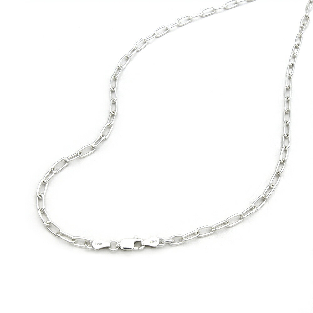 【おすすめ】 ネックレス 幅4.0mm ロング小豆チェーン シルバー925 チェーン シルバー