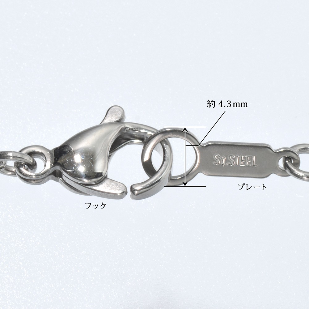 ネックレス チェーン サージカルステンレス 316L ボールチェーン 幅3.0mm 長さ80cm_画像4