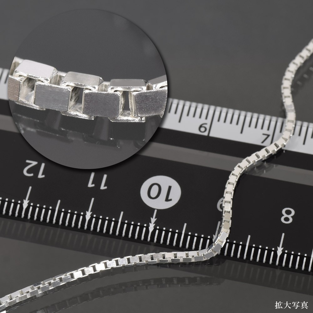 ネックレス チェーン シルバー925 ベネチアンチェーン 幅1.5mm 長さ60cm｜鎖 銀 Silver アクセサリー レディース メンズ_画像2