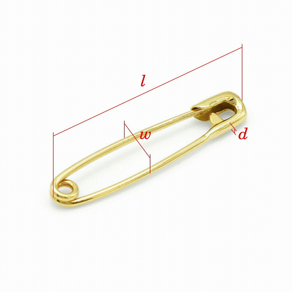 【1個売り】 安全ピン 18金 イエローゴールド 18金無垢の安全ピン スナッピン セーフティピン｜手芸用品 金具 パーツ 部品 K18YG 貴金属_画像6