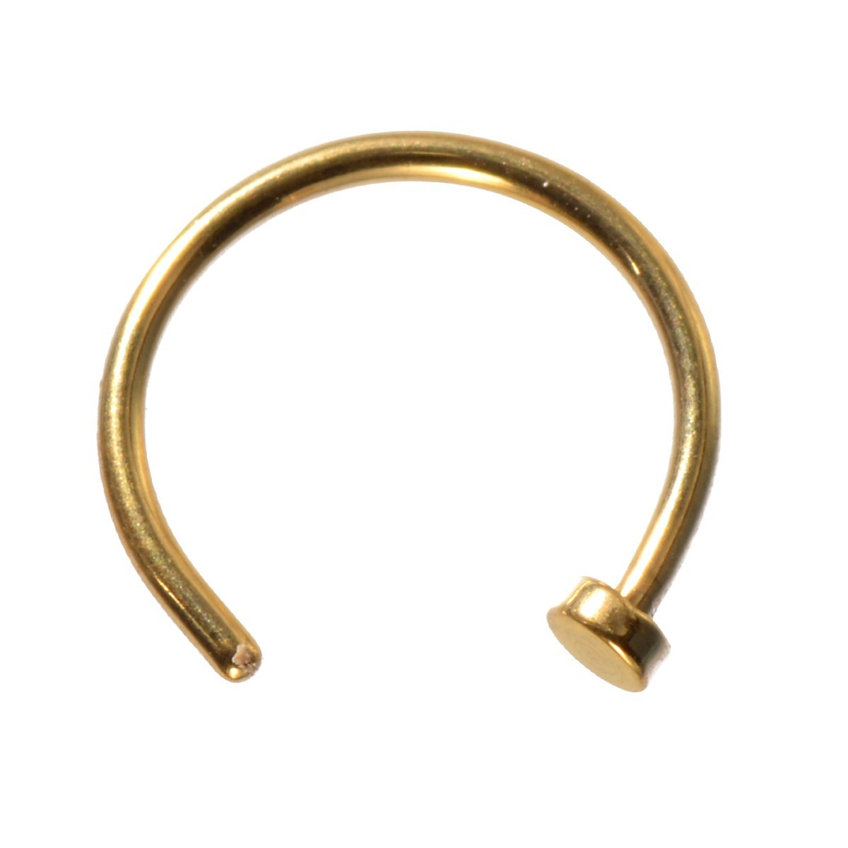 [ продажа по отдельности /1 шт ] пирсинги titanium нос серьги no -тактный liru кольцо standard body серьги 20 мера внутренний диаметр 8.0mm Flat 2.0mm золотой цвет 