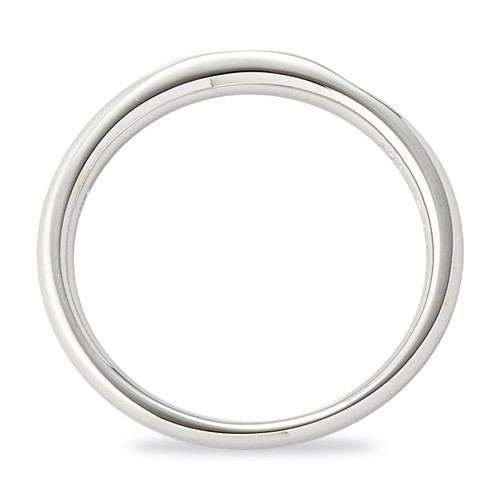 指輪 18金 ホワイトゴールド 窪みのあるデザインリング 幅2.4mm_画像3