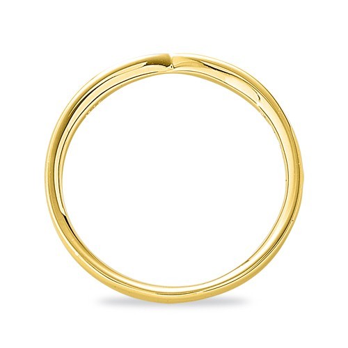 指輪 18金 イエローゴールド シンプルモダンなデザインリング 幅2.5mm_画像3