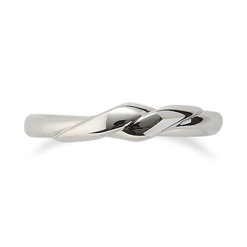 指輪 18金 ホワイトゴールド シンプルモダンなデザインリング 幅4.2mm_画像2
