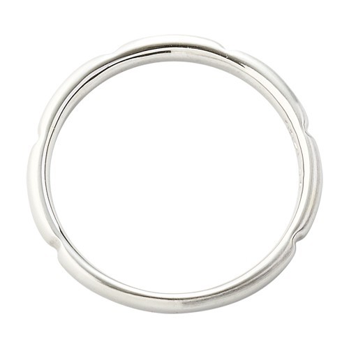 指輪 18金 ホワイトゴールド シンプルモダンなデザインリング 幅2.6mm_画像3