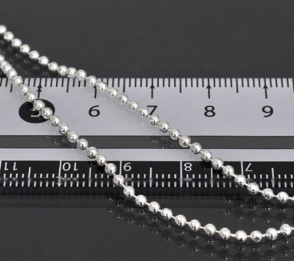 ブレスレット チェーン シルバー925 カットボールチェーン 幅2.0mm 長さ18cm｜鎖 銀 Silver アクセサリー レディース メンズ_画像2