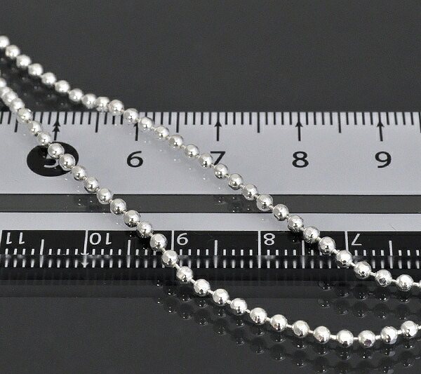 ネックレス チェーン シルバー925 カットボールチェーン 幅2.0mm 長さ55cm｜鎖 銀 Silver アクセサリー レディース メンズ_画像2