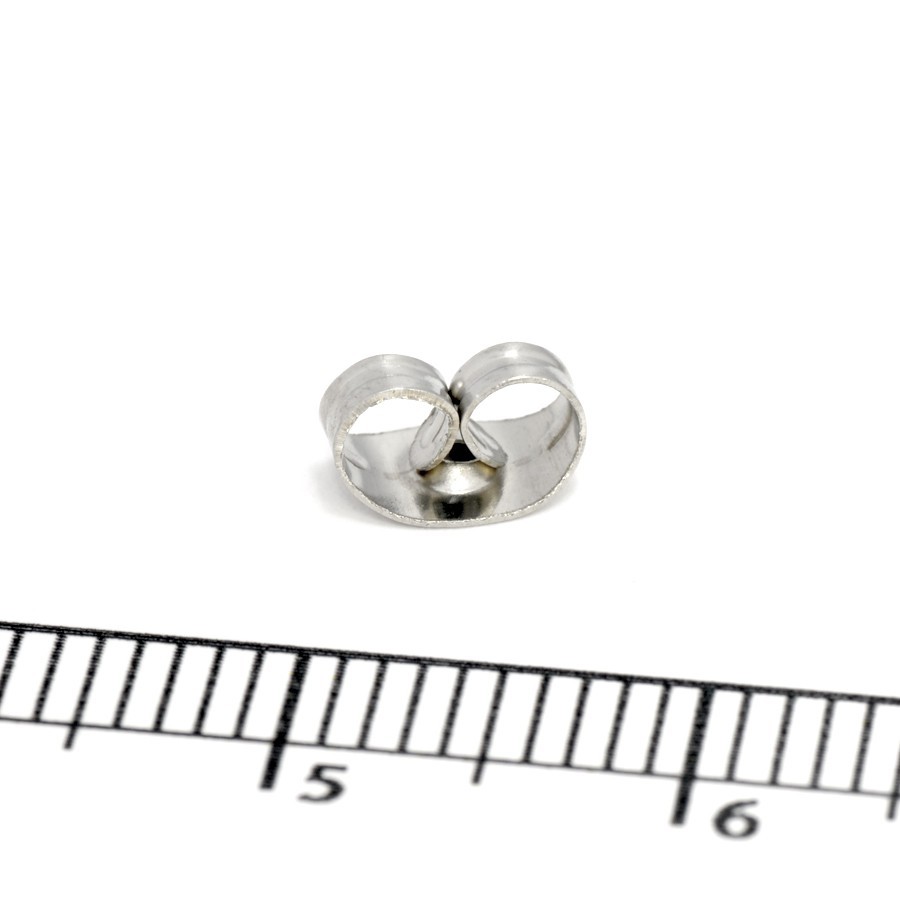 [10 piece sale ] earrings catch surgical stainless steel strut type earrings. catch length 4.5mm width 6.5mm earrings lock 