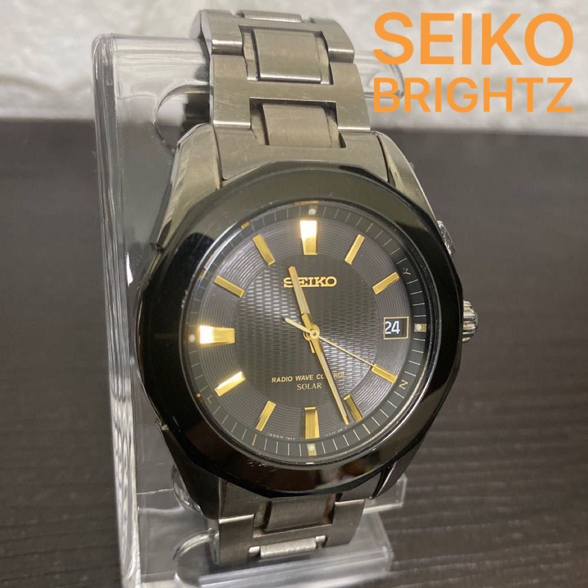 【美品】SEIKO BRIGHTZ/ブライツ電波ソーラーSAGA041 サファイアクリスタル風防　稼働品