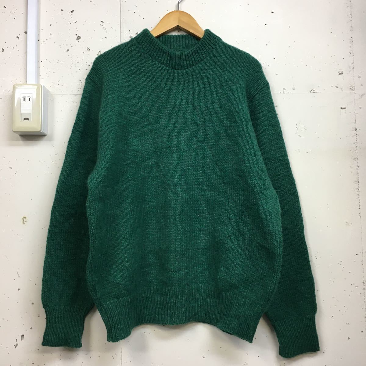 70s 70年代 L.L.Bean ニットセーター 緑 グリーン サイズL vintage ビンテージ 長袖