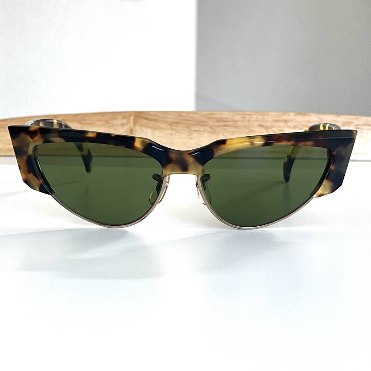 激レア◆Vintage B&L Ray-Ban ヴィンテージ ボシュロム レイバン ONYX オニックス MAXタイプ 鼈甲柄 イエロー ミドルグリーン W1298_画像2