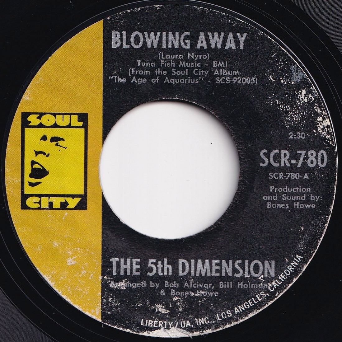 5th Dimension Blowing Away / Skinny Man Soul CIty US SCR-780 205615 SOUL ソウル レコード 7インチ 45_画像1