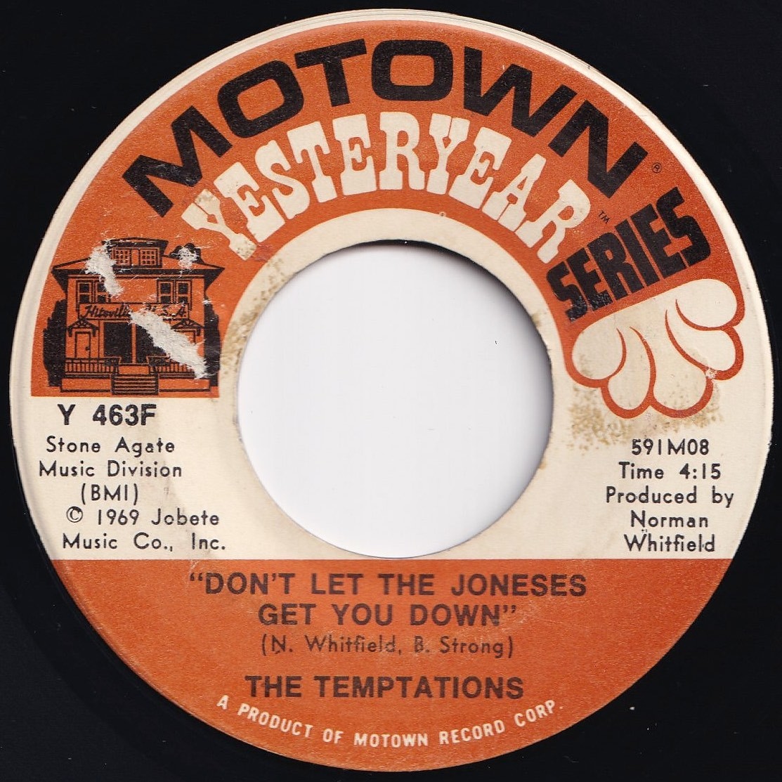 Temptations Don't Let The Joneses Get You Down / Ball Of Confusion Motown US Y 463F 205600 SOUL ソウル レコード 7インチ 45_画像1