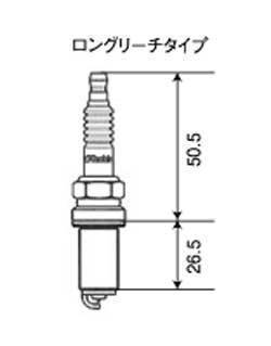 TRUST*NGK* レーシング プラグ 8番 イリジウム ロングリーチ タイプ 点火プラグ EVO9 エボ9 13000168_画像2