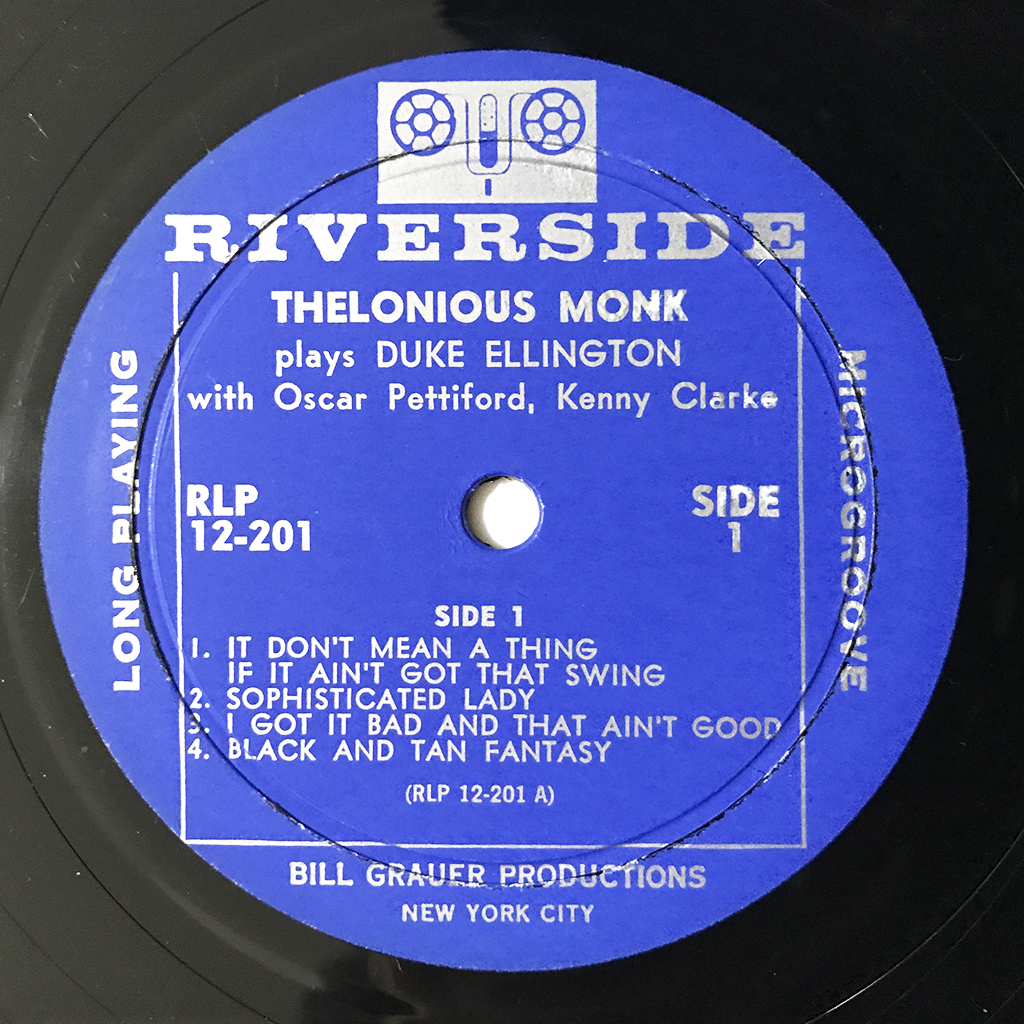 US LP■Thelonious Monk■Plays Duke Ellington■Riverside 青小リール・ラベル アンリ・ルソー アメリカ盤 モノラル【試聴できます】_画像5