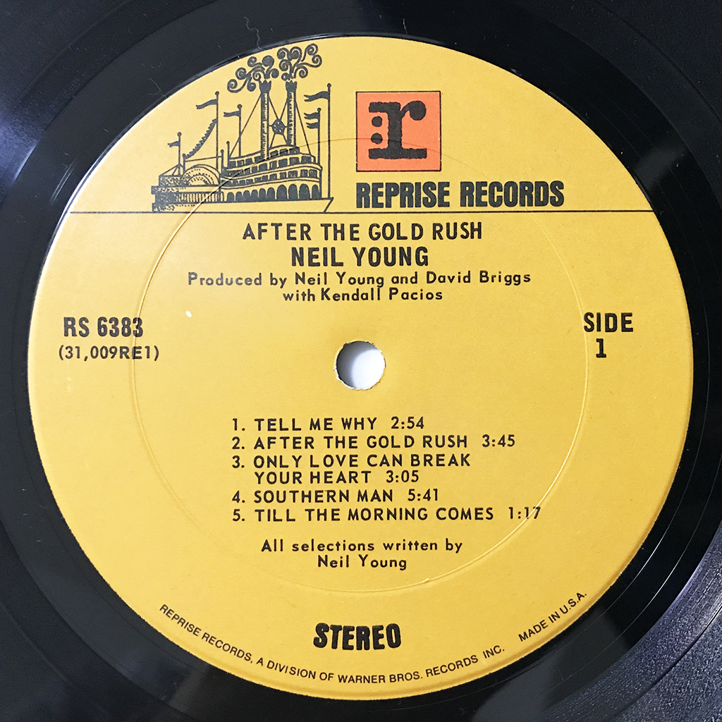 US ORIG LP#Neil Young#After The Gold Rush#Reprise (RE-1) label poster /s Lee vu attaching Piano:Jack Nitzsche.. inscription [ audition is possible to do ]