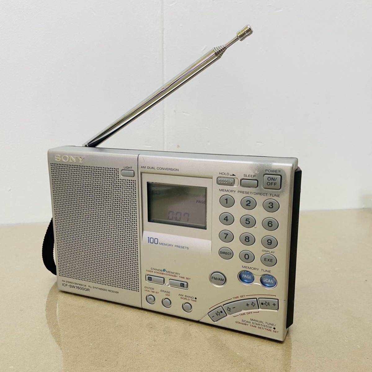 SONY 日本製　WORLDBAND RECEIVER 短波ラジオ　ICF-SW7600GR i16653 受信◯ コンパクト発送