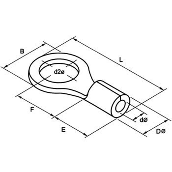  circle terminal M3.7 10 piece RBM2-3.7 copper line for . pressure put on terminal 