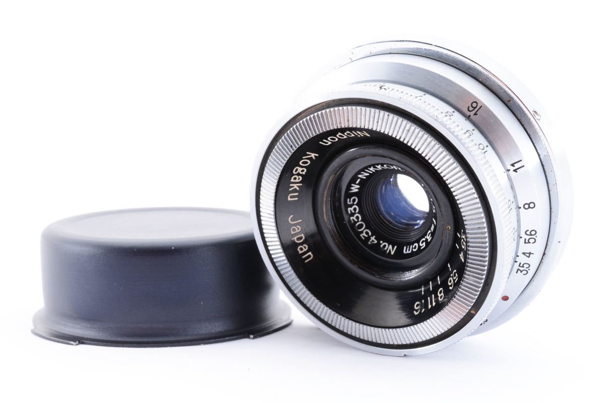 ～3月SALE～美品＊Nikon Nippon Kogaku W-Nikkor C 3.5cm 35mm F3.5 ニコン Sマウント Lens 単焦点 マニュアル レンズ