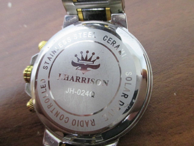 J.HARRISON JH-24Q 腕時計 黒文字盤 ソーラー メンズ 腕時計 激安1円スタート_画像5