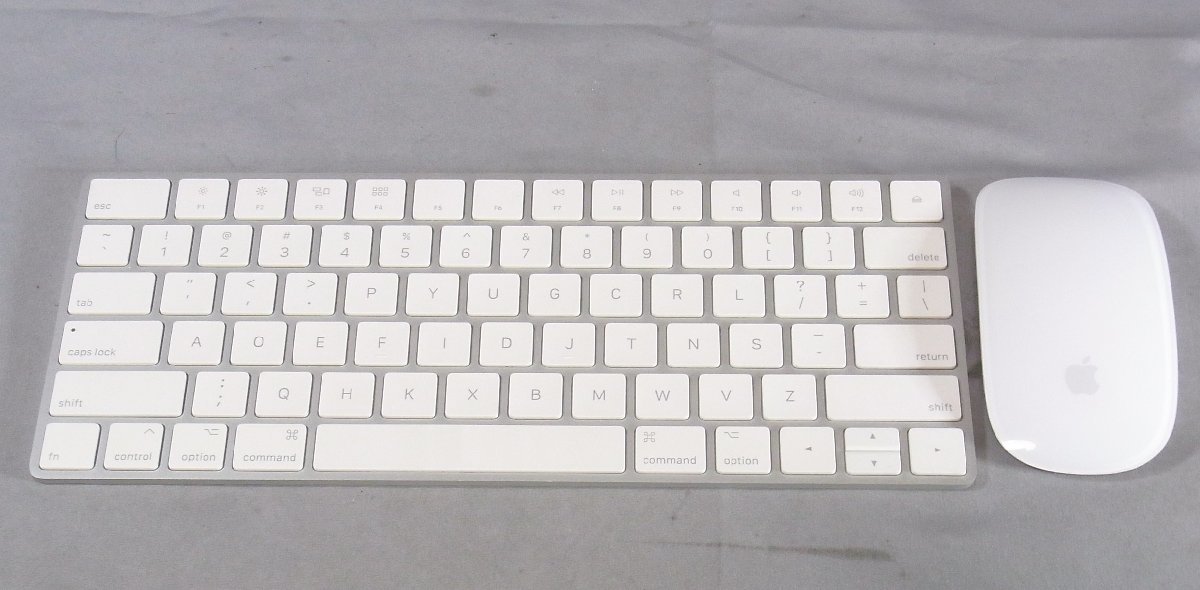 B38155 O-01162 Apple Magic Keyboard A1644 / Magic Mouse A1296 セット ジャンク_画像1