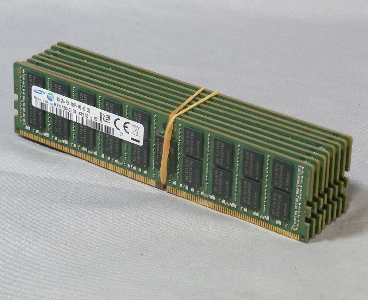 B38123 O-01118 PC4-2133P-RA0 DDR4 ECC Registeredメモリー 16GB 8枚セット ジャンク_画像1