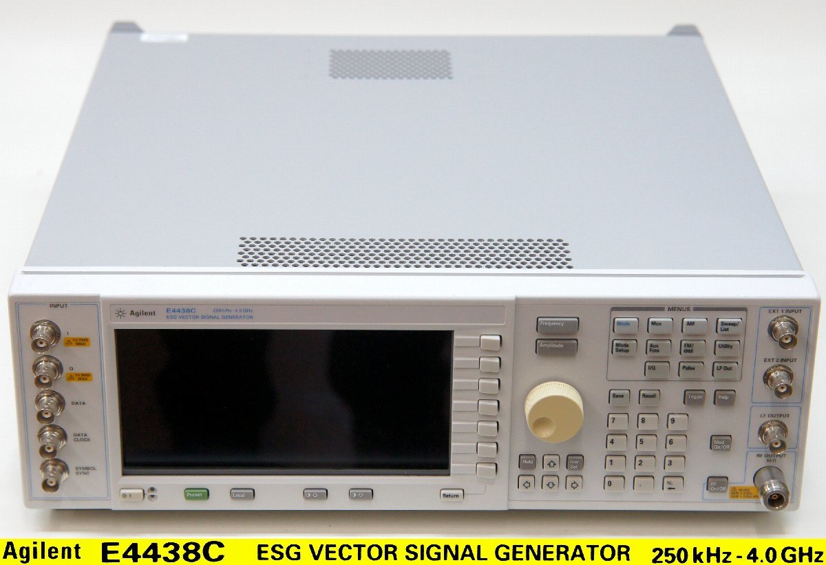 LE50213◆Agilent/アジレント E4438C ESG VECTOR SIGNAL GENERATOR 250kHz-4GHz ※故障品※【返品保証あり】_画像1