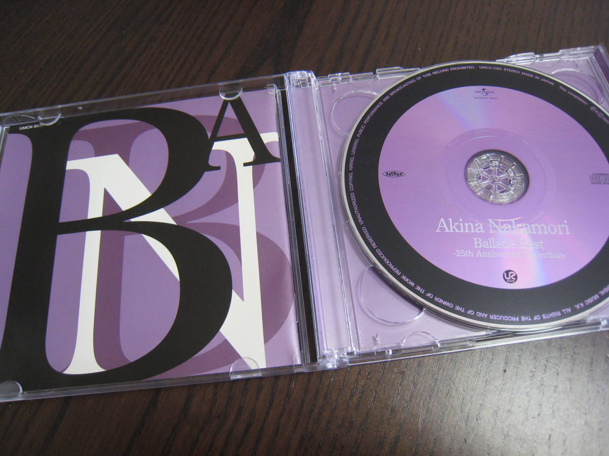 中森明菜 『バラード・ベスト ～25th ANNIVERSARY SELECTION～』初回限定盤 CD+DVD_画像3